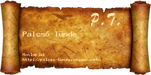 Palcsó Tünde névjegykártya