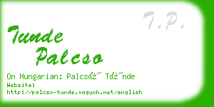 tunde palcso business card